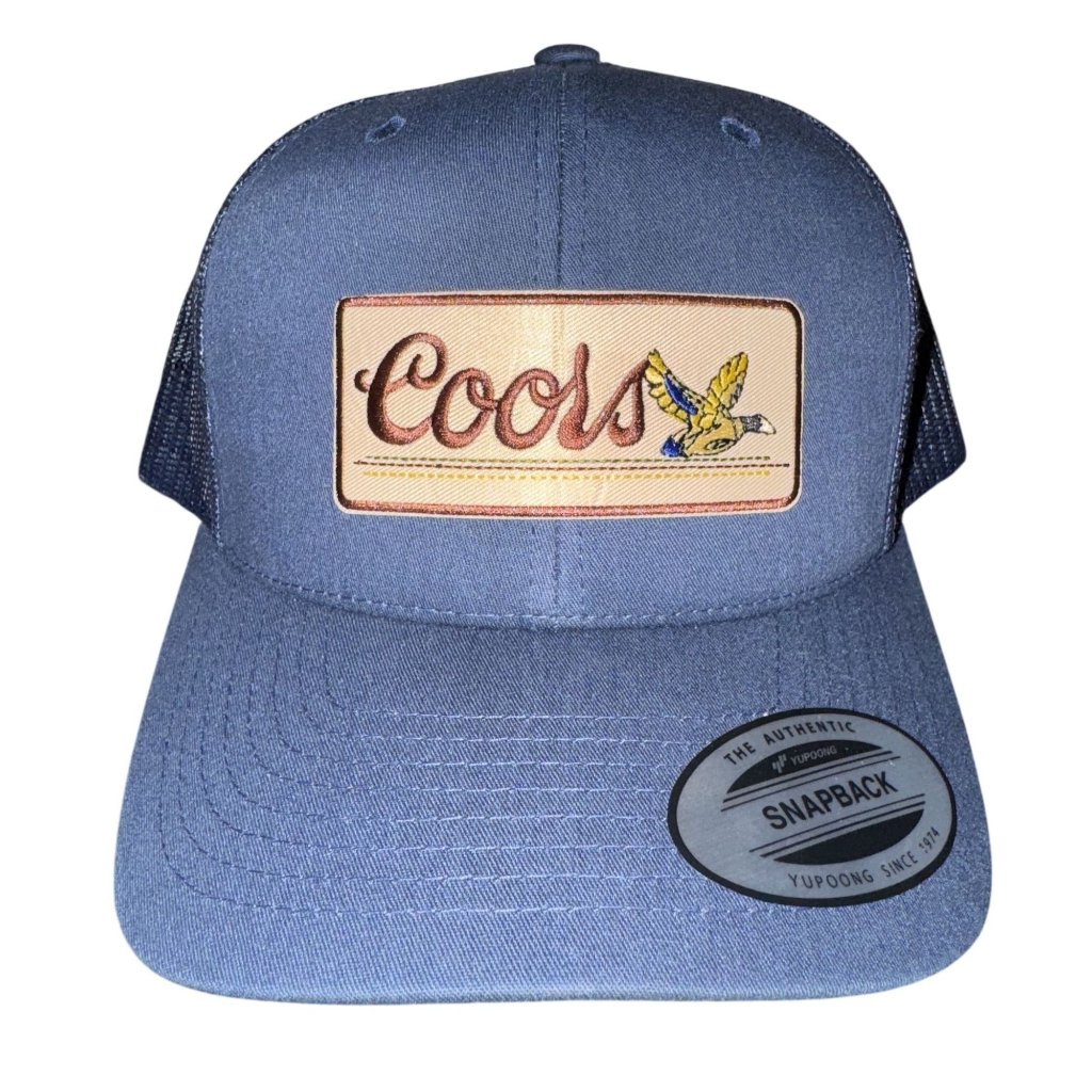 Coors Duck Blue Trucker Mesh Back Yupoong Snapback Hat Adjustable